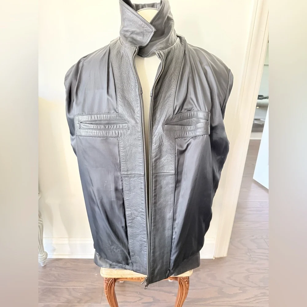 VTG! BANANA REPUBLIC Leather Jacket Size XL